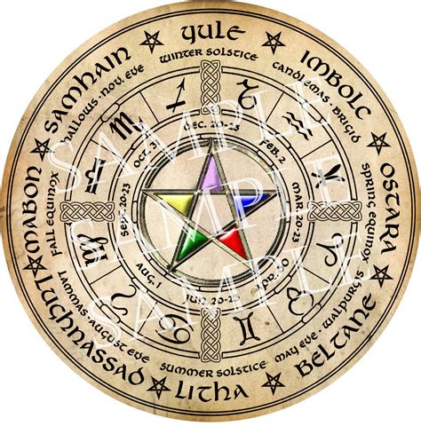 Wicca calendar wheel